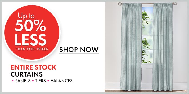 up to 50% less than.. curtains 
