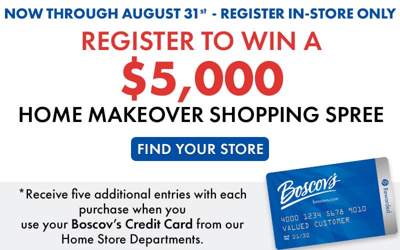 In-Store Only Enter To Win $5,000 Home Makeover