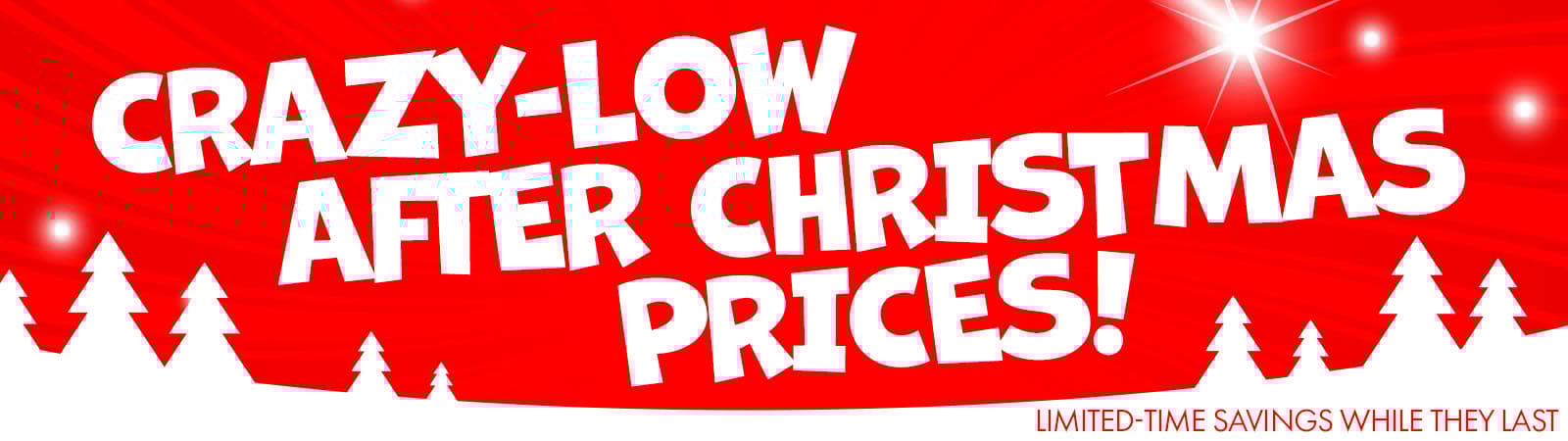Crazy-Low After-Christmas Prices
Limited-Time Savings While They Last
