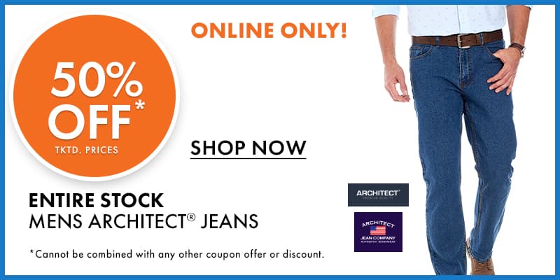Extra 50% OFF Mens Architect Jeans