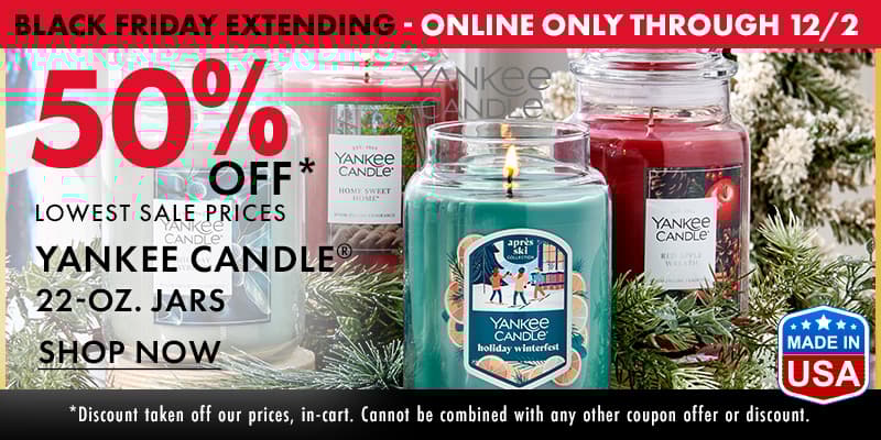 50% off Yankee Candle 22oz. Jar Candles