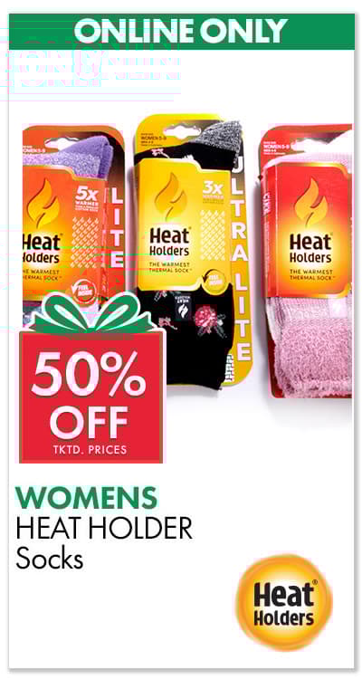 50% Off Womens Heat Holder Socks