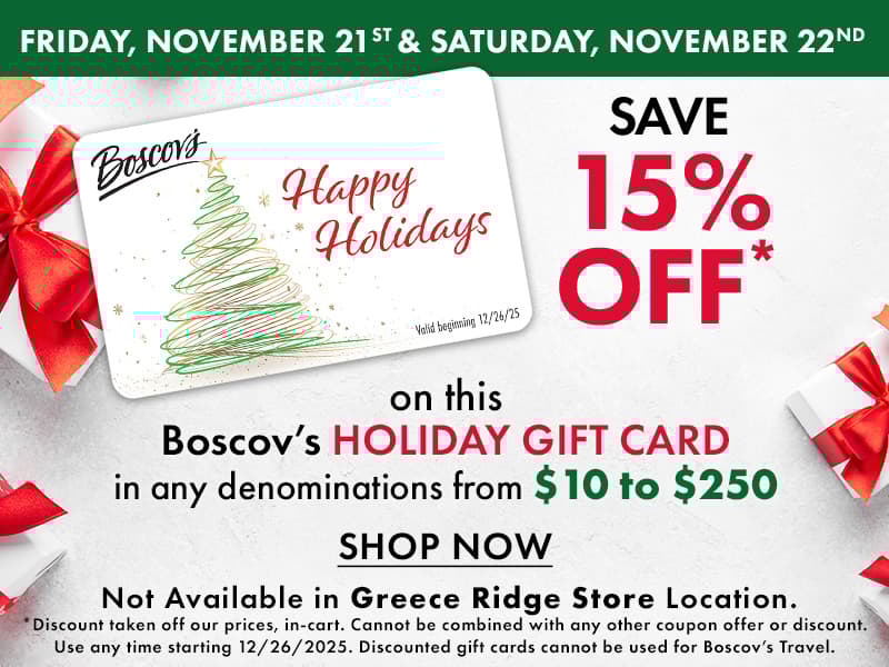 Holiday Discounted Gift Card