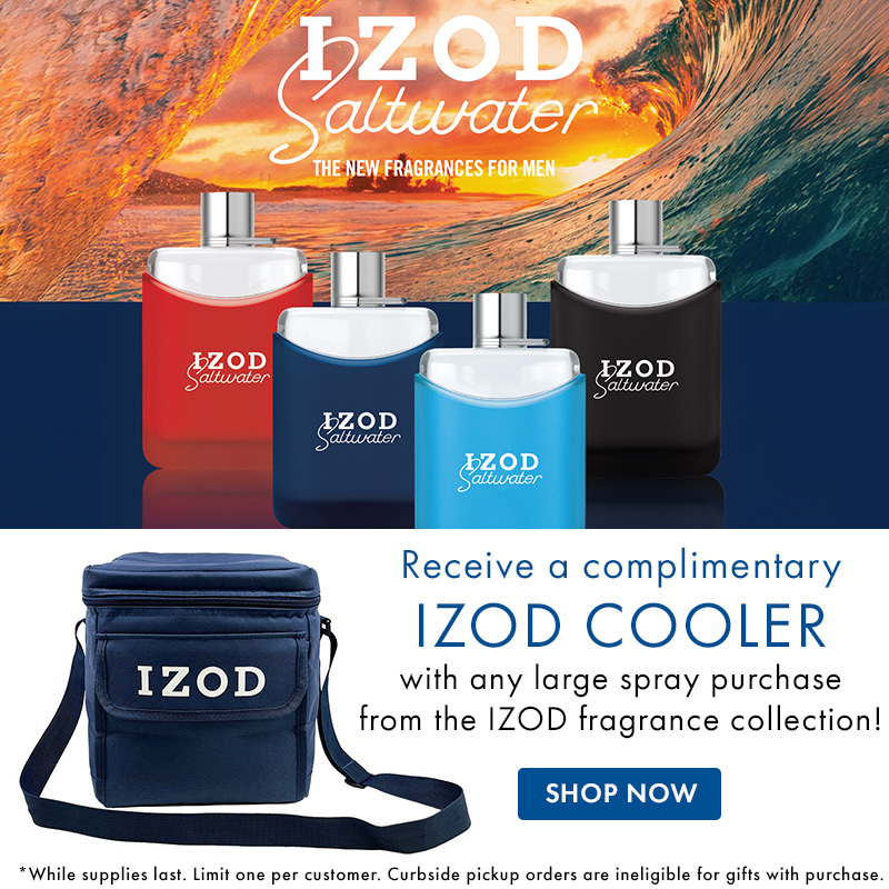 FREE Cooler with any large spray purchase from the IZOD fragrance collection