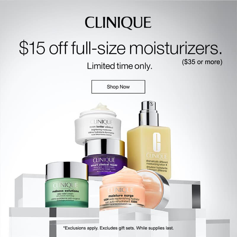 Limited Time Only! $15 Off Clinique Full-Size Moisturizers