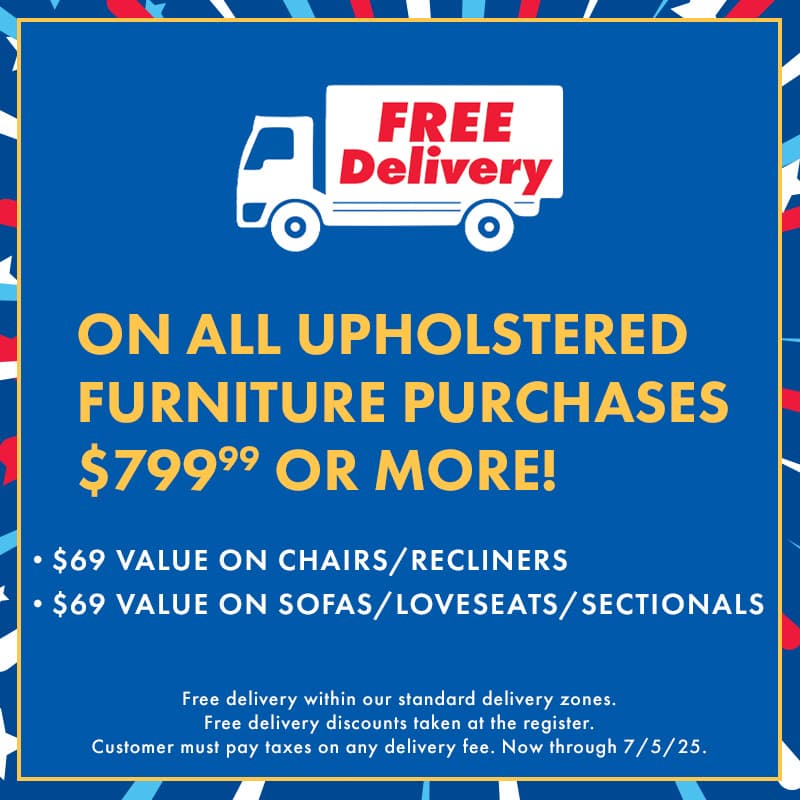 Free Delivery on Select Furniture