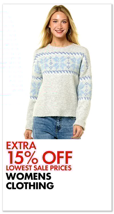 Extra 15% Off lowest sale prices Womens Clothing