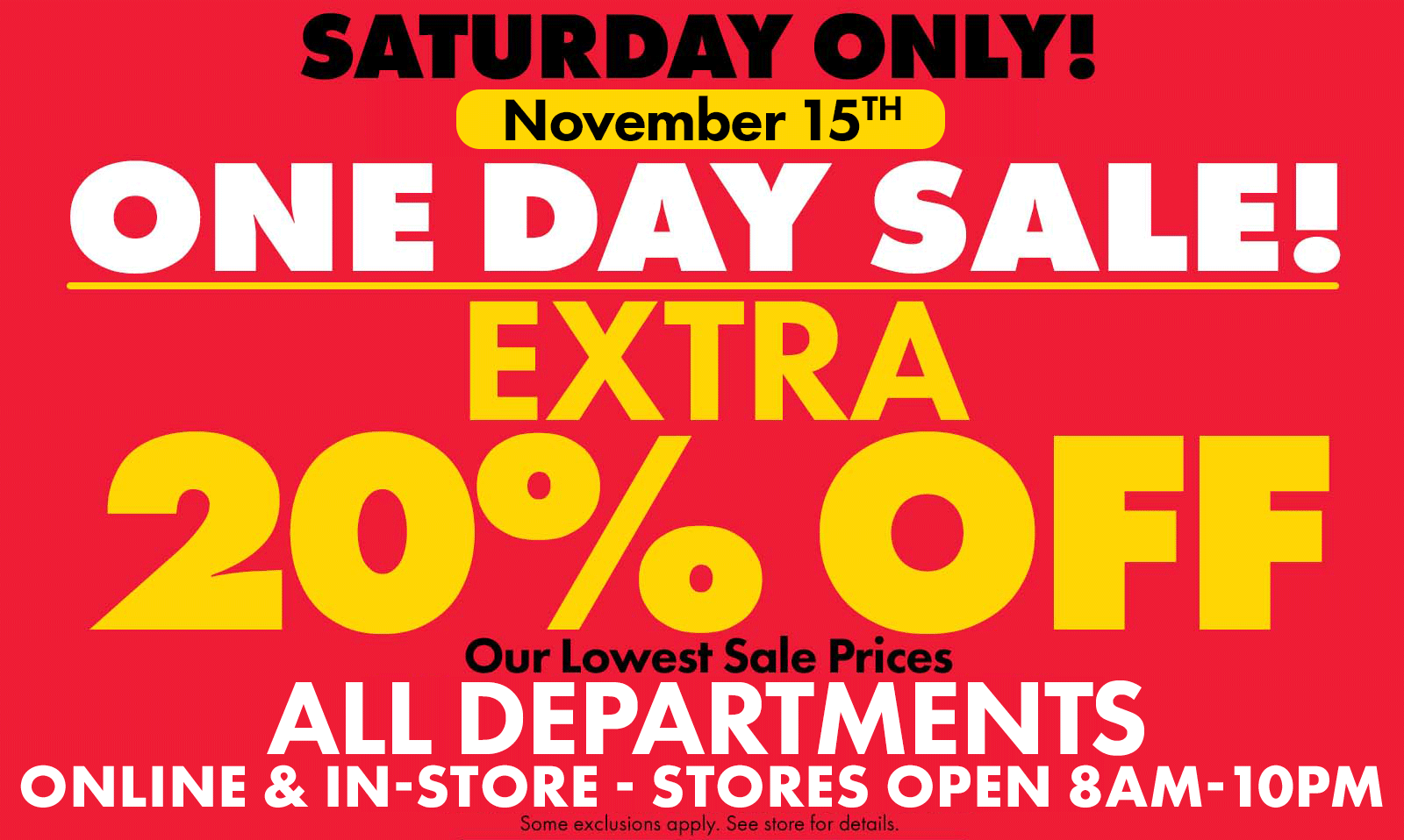 Get an Extra 20% Off Our Entire Store