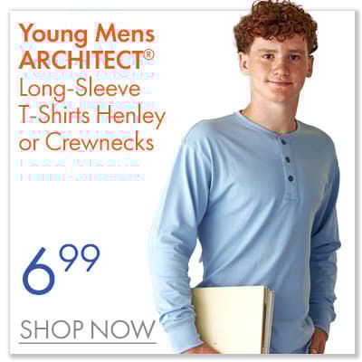 Young Mens Long Sleeve Tees for $6.99