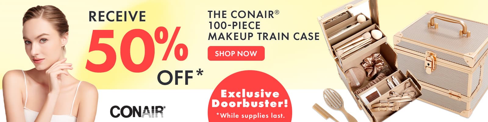 50% Off Conair 100-Pc. Train Case