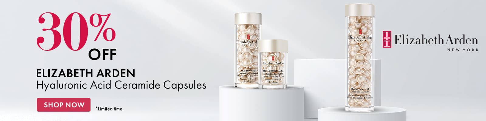 30% Off Elizabeth Arden Hyaluronic Acid Ceramide Capsules