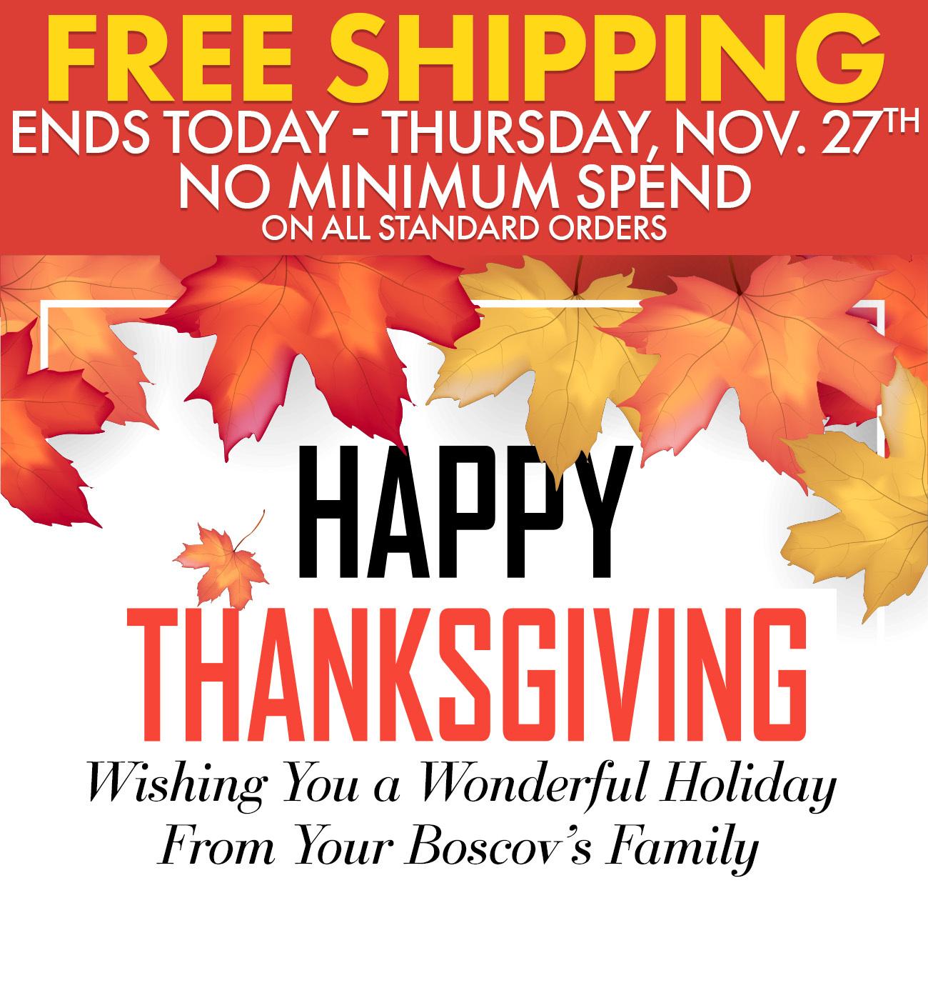 Free Shipping Now Ends Today 11/27