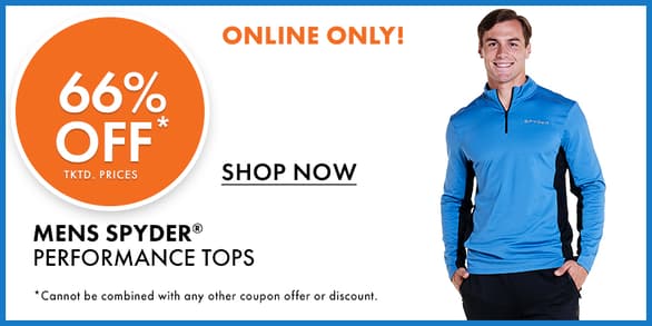 Extra 66% OFF Mens Spyder Tops