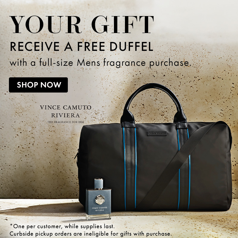 FREE Duffle with a full-size Vince Camuto men's fragrance purchase