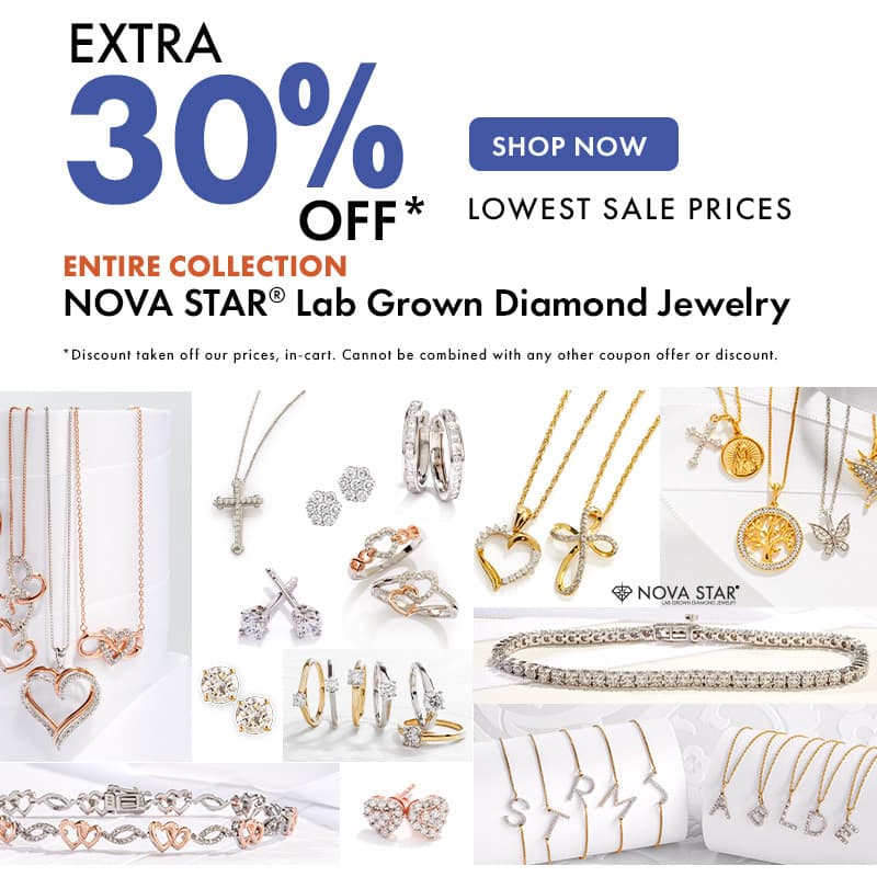 Extra 30% off Lowest Prices Entire Collection Nova Star Lab Grown Diamond Jewelry