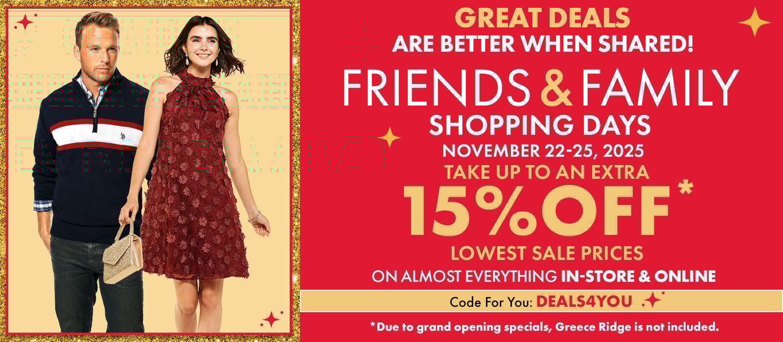 Friends & Family Shopping Days