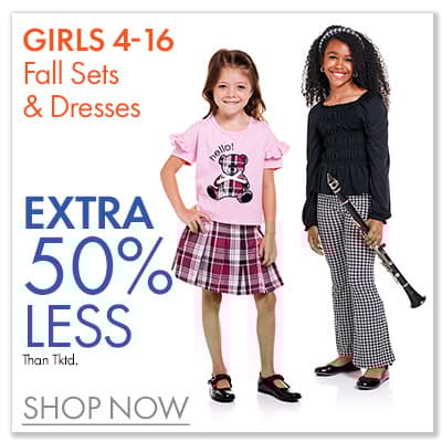 50% Less Girls Sets & Dresses