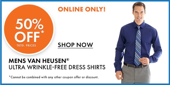 Extra 50% OFF Van Heusen Dress Shirts