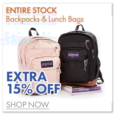 Extra 15% off Backpacks