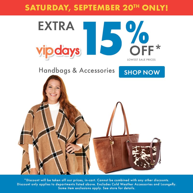 Extra 15% Off Handbags