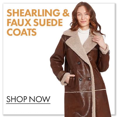 Shearling & Faux Suede Coats