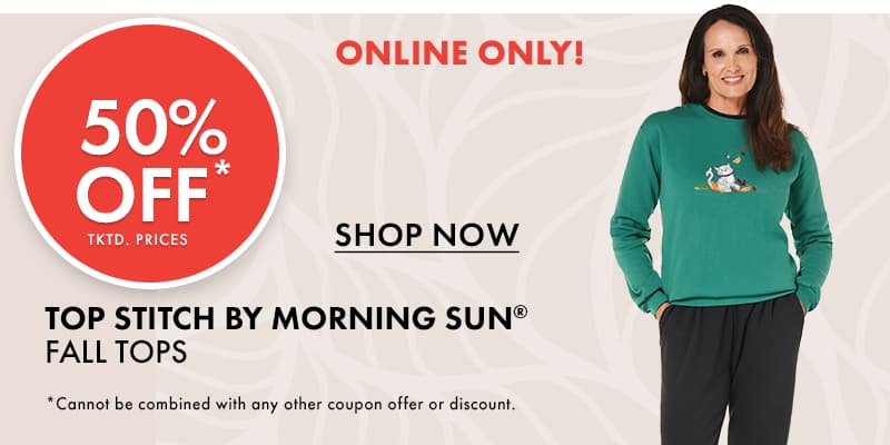 50% OFF Top Stitch by Morning Sun