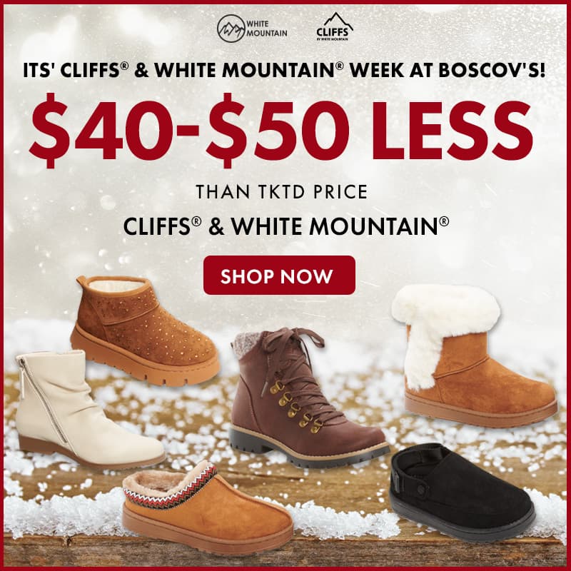 Shop Cliffs & White Mountain Shoe Week at Boscov's!