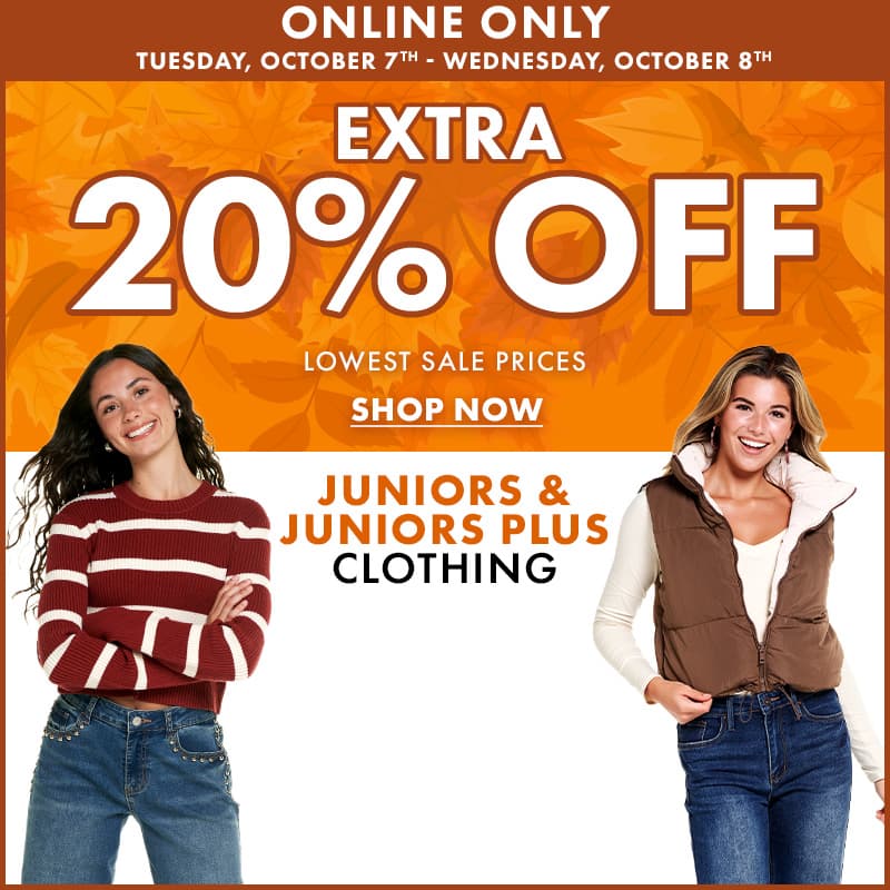 Extra 20% Off Juniors & Juniors Plus