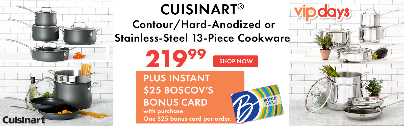 Get a Bonus Card with select Cuisinart Cookware sets