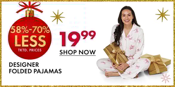 $19.99 Designer Folded Pajamas