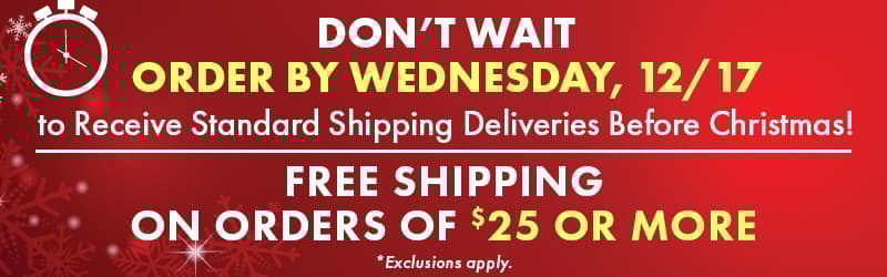 Free Shipping $25 or more