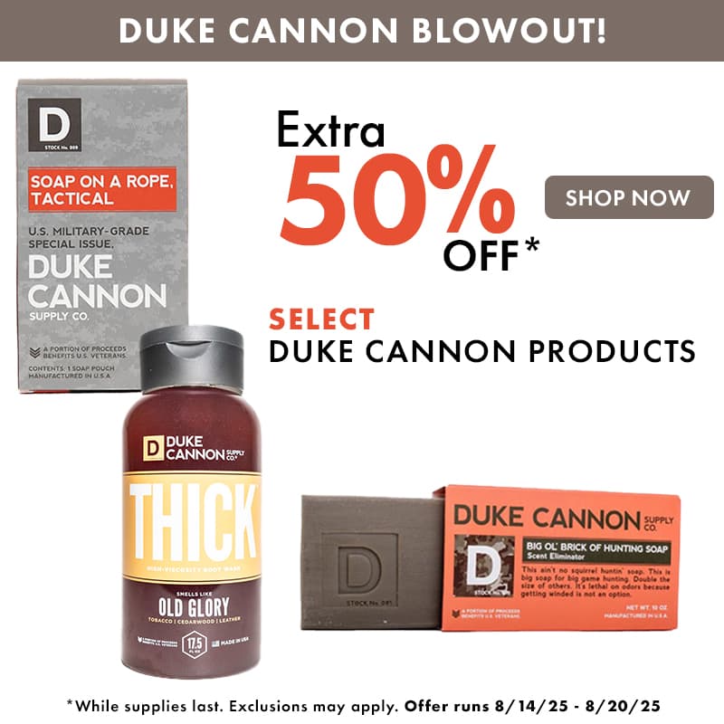 50% Off Select Duke Cannon Products