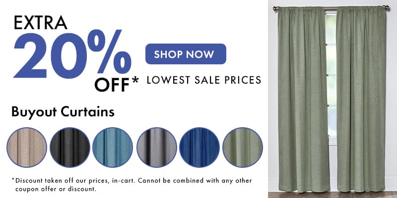 Extra 20% OFF Buyout Curtains 