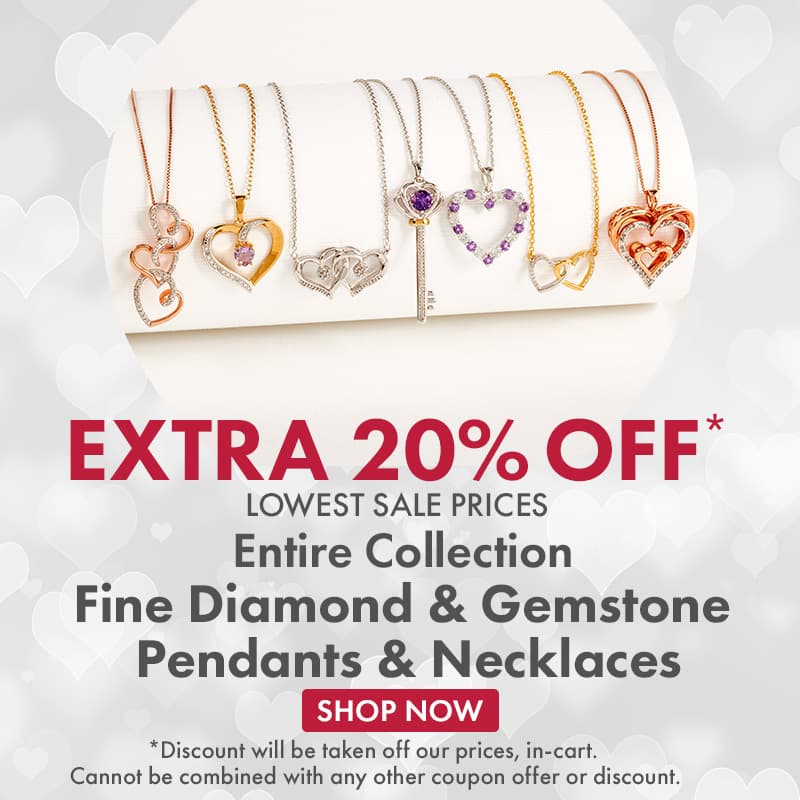 Extra 20% Off Entire Collection Fine Diamond & Gemstone Pendants & Necklaces