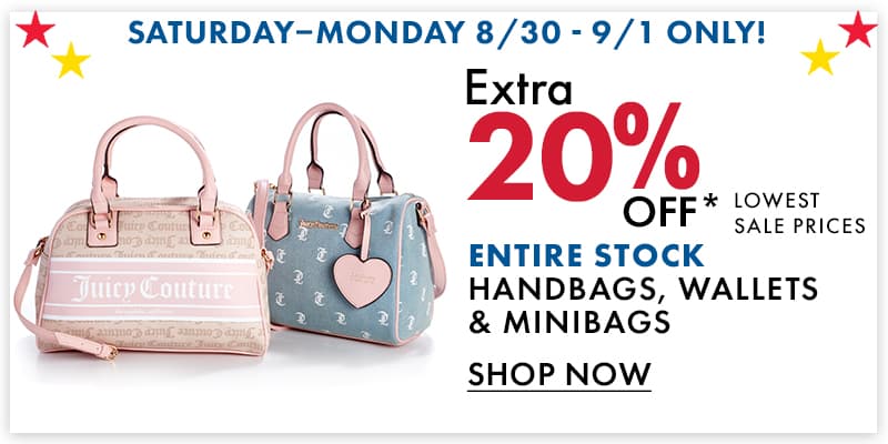 Extra 20% Off Handbags & Wallets