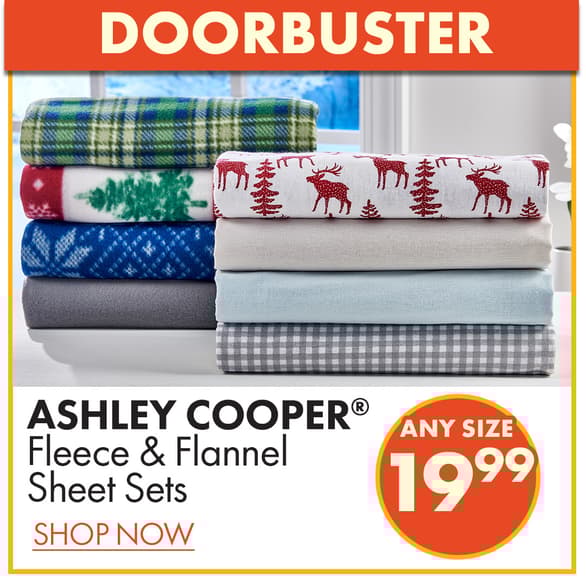 Ashley Cooper Fleece & Flannel Sheets