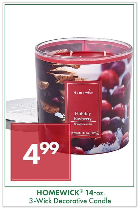 HOMEWICK® 14-oz. 3-Wick Decorative Candle $4.99