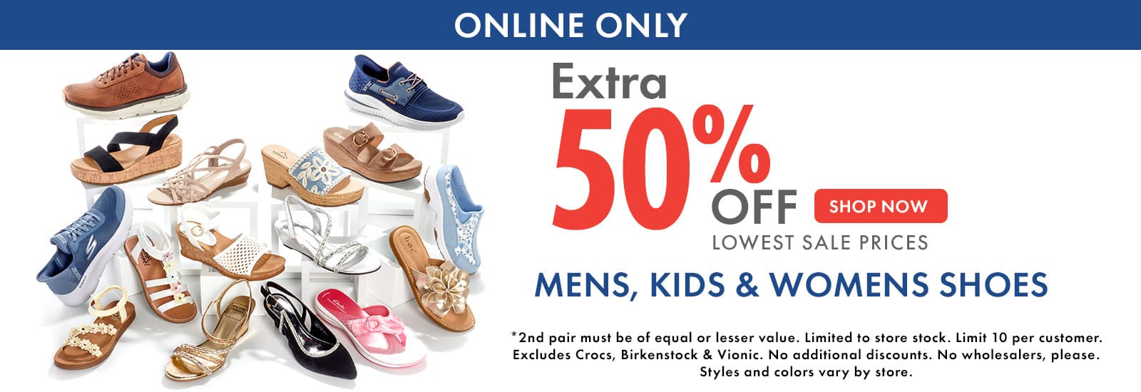 Extra 50% off Shoes