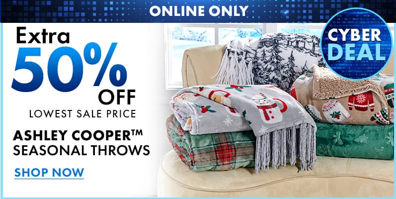 Extra 50% Off Ashley Cooper Seasonal Throws