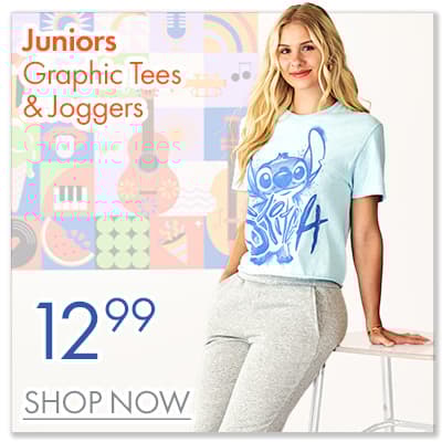 Juniors Tees & Joggers for $12.99