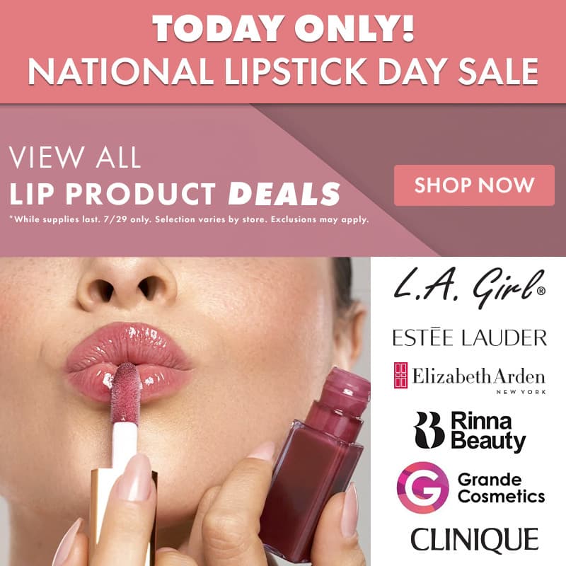 TODAY ONLY! NATIONAL LIPSTICK DAY SALE!