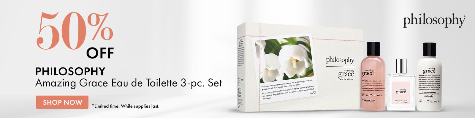 50% Off Philosophy Amazing Grace EDT Set