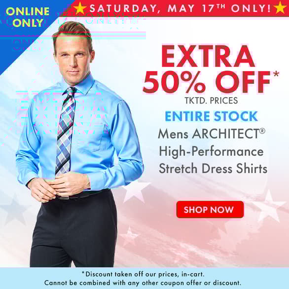 Extra 50% OFF Mens Architect Dress Shirts 