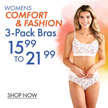 3-Pack Bras from $15.99
