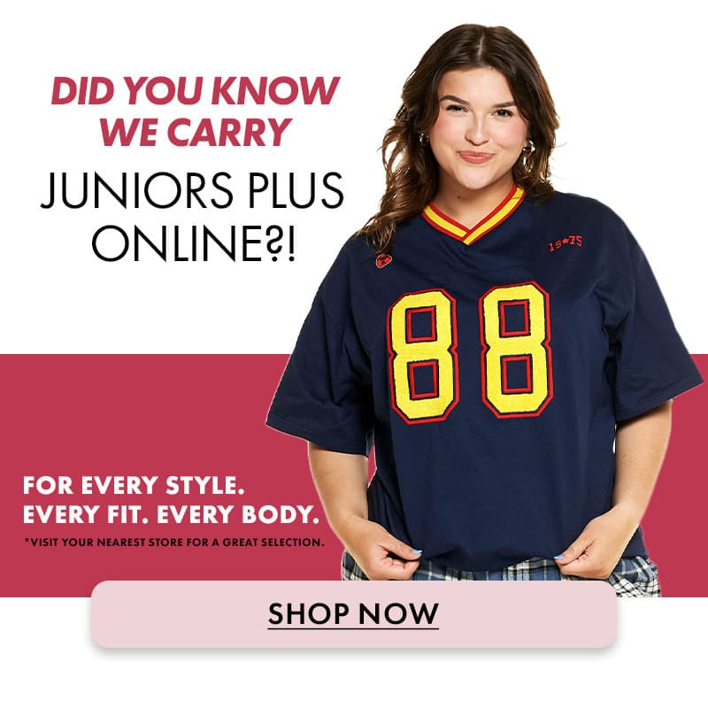 Did You Know We Carry Juniors Plus ONLINE?!