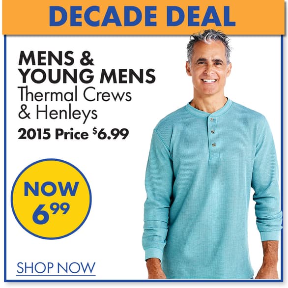 Mens Thermal Crews & Henleys