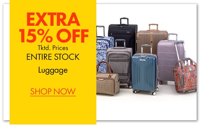 Extra 15% Off Luggage