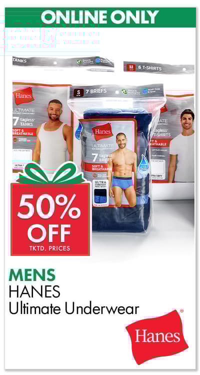 50% Off Hanes Underwear for Men