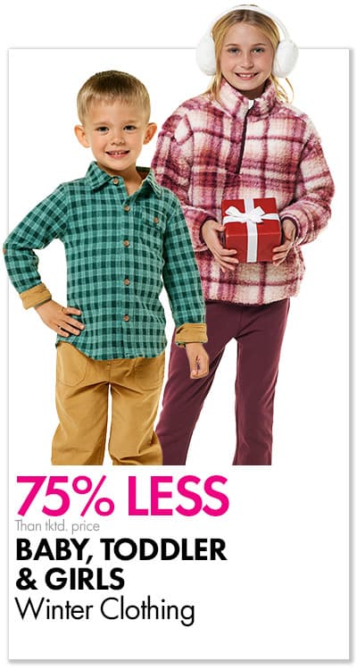 75% less than..Baby, Toddler, & Girls Winter Clothing