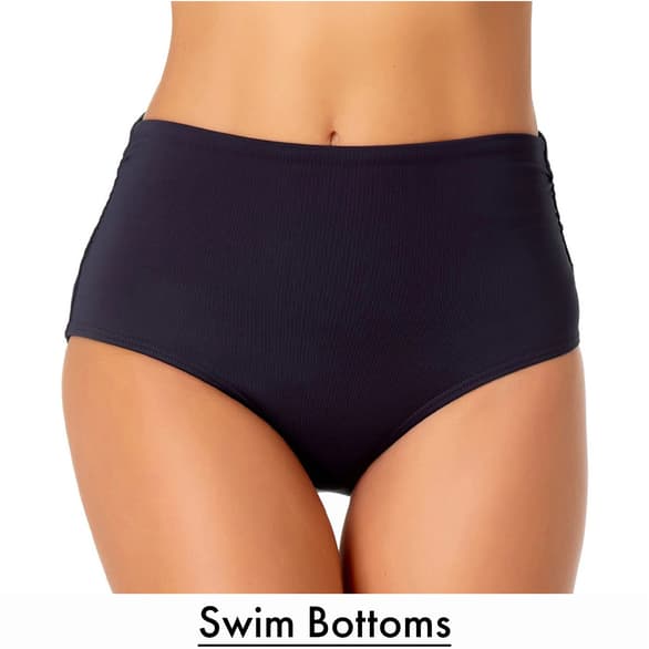 Cyn & Luca Women's Banded High Waist Swim Bottom